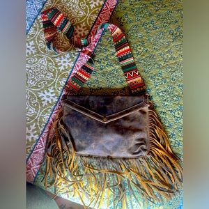 MYRA cute fringe cross body bag, with inter changeable strap!